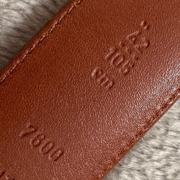 Coach Men's Brown Leather Belt Size 42 105 cm - Picture 4 of 7